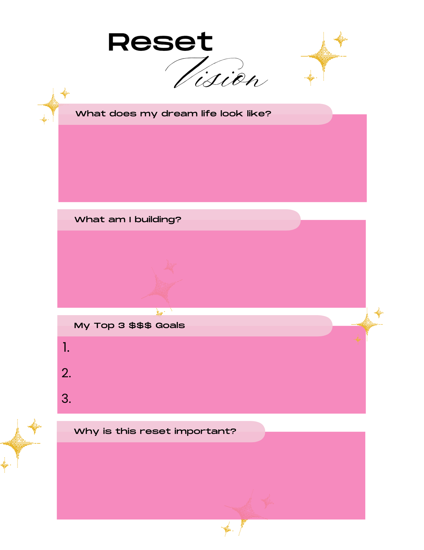 The $$$ Reset Planner