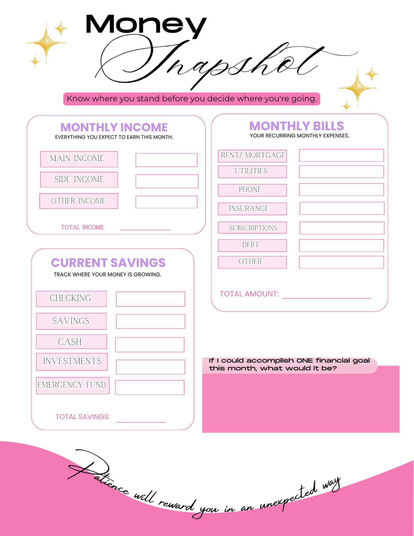 The $$$ Reset Planner